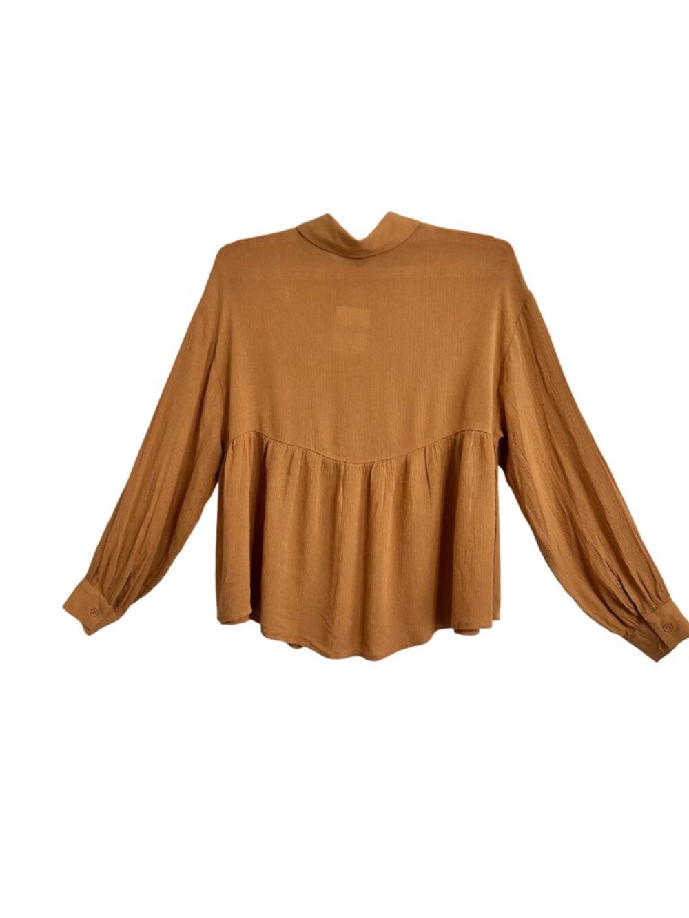 Forever 21  Button-Up Blouse Babydall Blouse SZ M Womens Western BOHO Academia - Picture 3 of 10